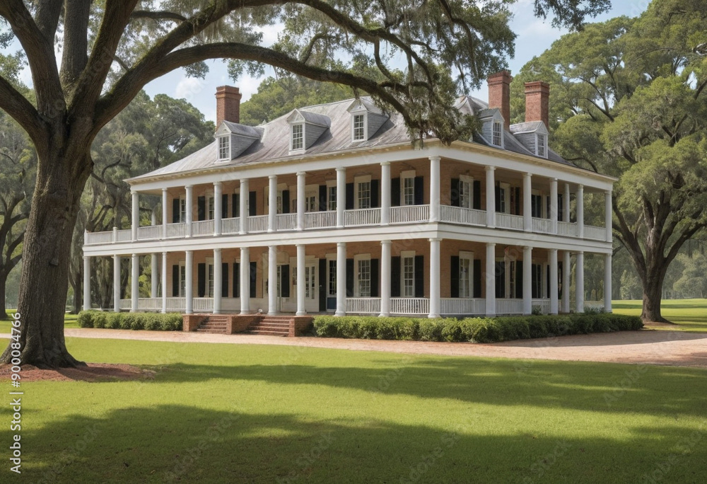 Naklejka premium Touring a historic plantation