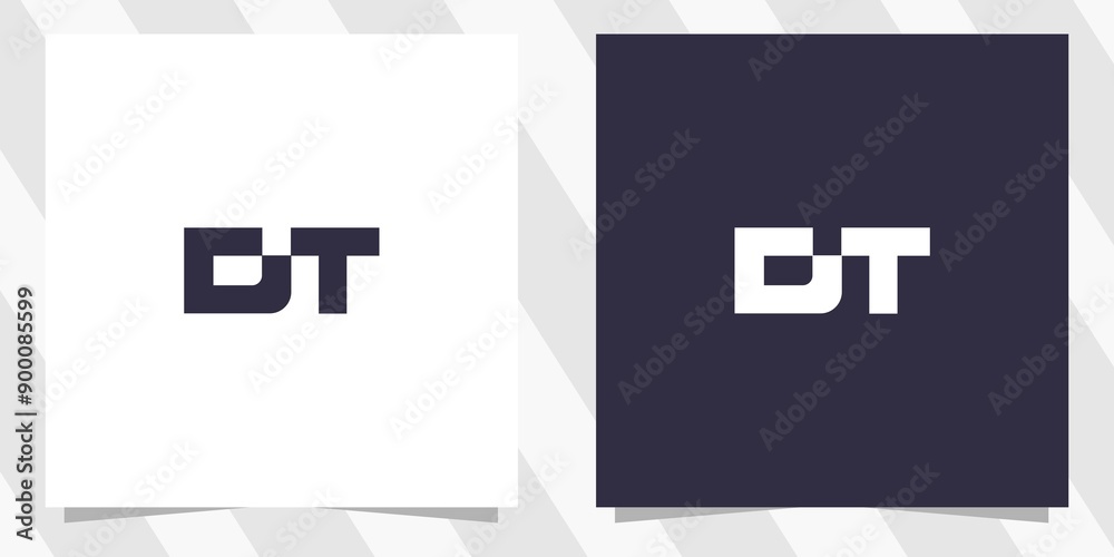 Fototapeta premium letter dt td logo design vector