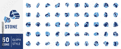 Rock stones vector icon. Solid icons vector collection.