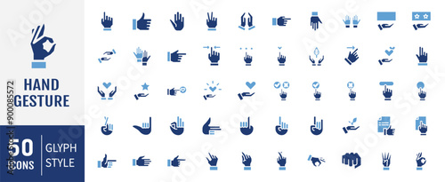 Hand Gestures Vector Icons set. Pixel Perfect. For Mobile and Web. Contains such icons as Gesture, Hand, Charity and Relief Work, Finger, Greeting, Handshake. Solid icons vector collection.