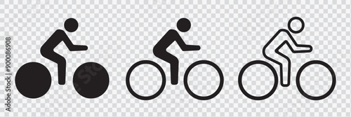 A bicycle icon for an urban environment. A modern bike, a set of icons. Bicycle parking on a special territory