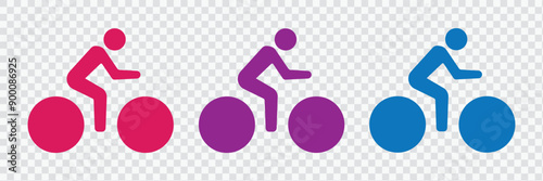 A bicycle icon for an urban environment. A modern bike, a set of icons. Bicycle parking on a special territory