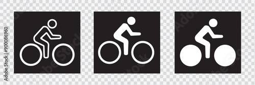 A bicycle icon for an urban environment. A modern bike, a set of icons. Bicycle parking on a special territory