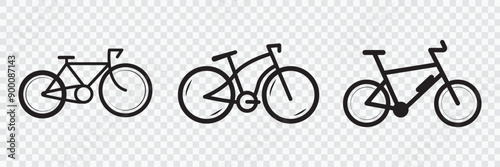 A bicycle icon for an urban environment. A modern bike, a set of icons. Bicycle parking on a special territory