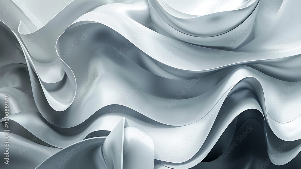 Abstract Silver Waves Abstract Silver Waves