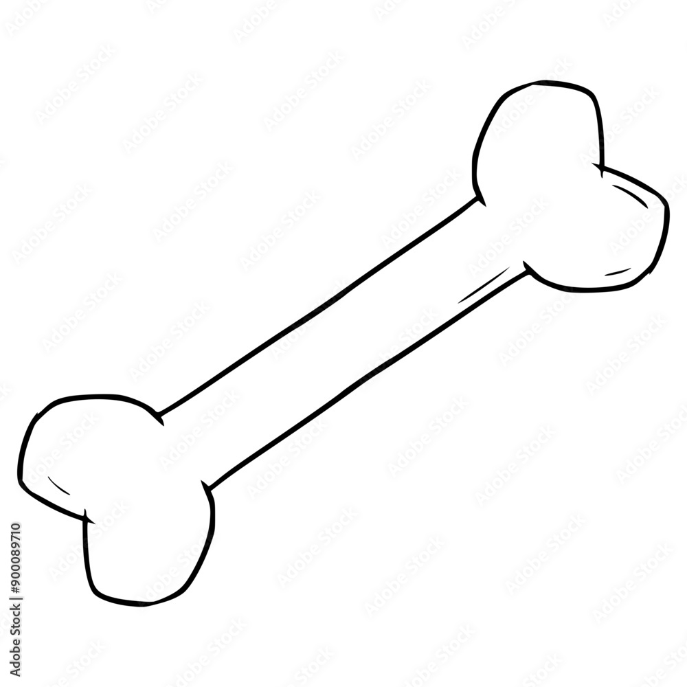 dog bone illustration hand drawn outline vector dog bone illustration hand drawn outline vector