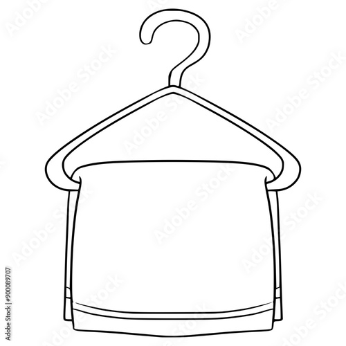 towel illustration hand drawn outline vector