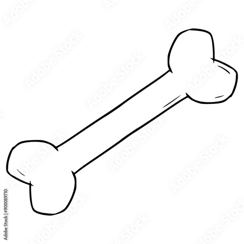 dog bone illustration hand drawn outline vector