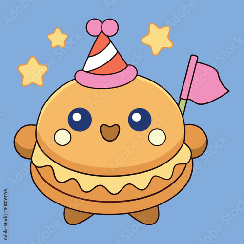 Cute Pancake Cartoon Style Vector Illustration for National Pancake Day.