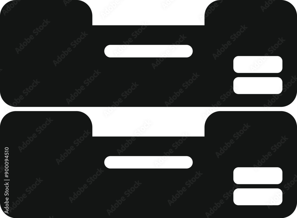 Black glyph icon representing archive for storing data, files and folders for web and mobile apps Black glyph icon representing archive for storing data, files and folders for web and mobile apps
