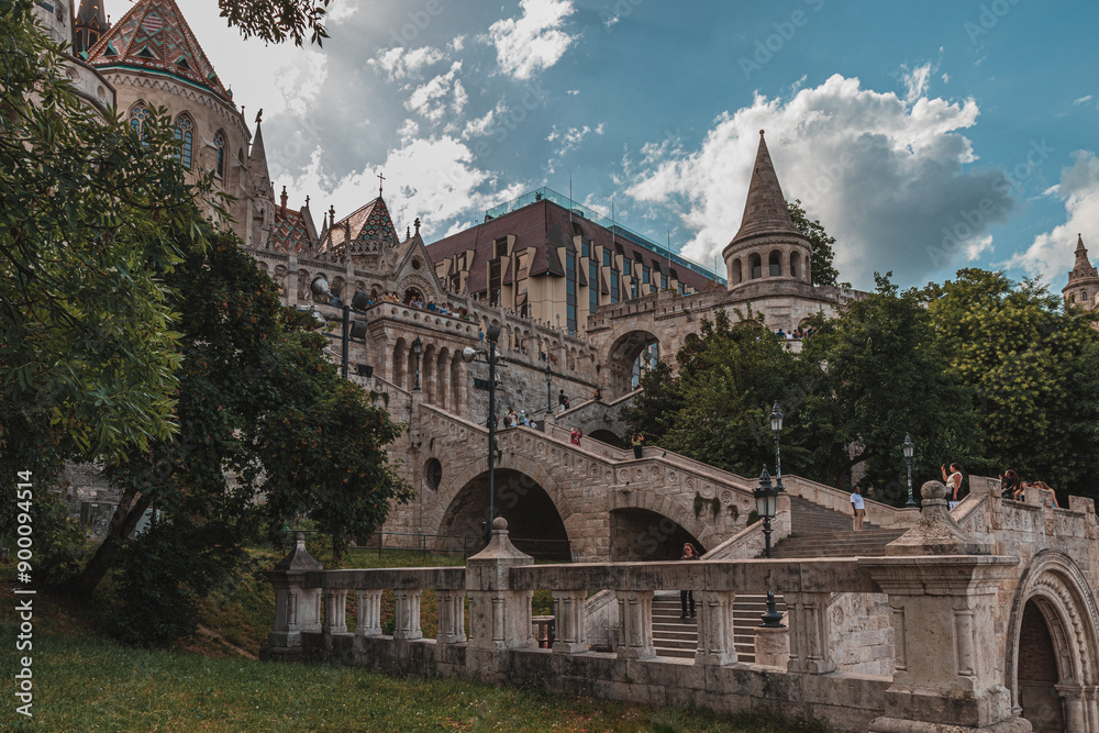 Fototapeta premium Fisherman's Bastion in Budapest city, Budapest Hungary 23.06.24