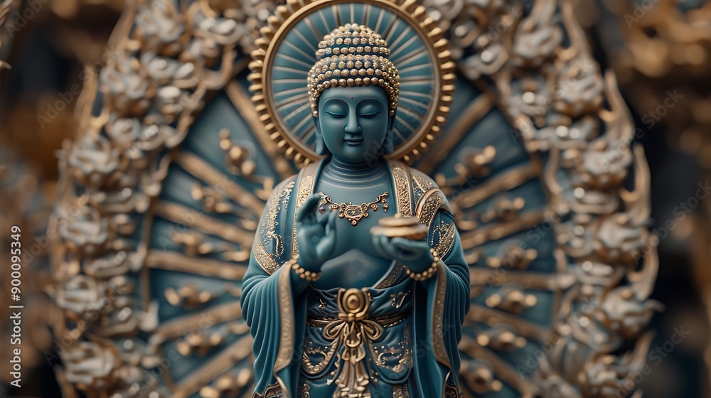 Obraz premium Buddha statue at temple