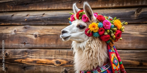 alpaca in the zoo