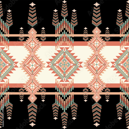 seamless pattern with element Geometric traditional tribal, Ethnic, illustration 