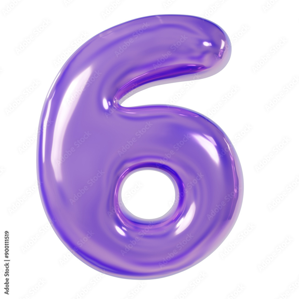 Holographic 3D Render Font Number 6. Holographic 3D Render Font Number 6.
