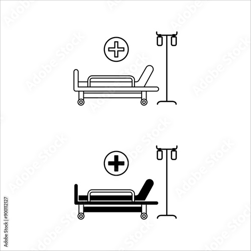 Intensive care unit icon. Resuscitation, rehabilitation, hospital ward. Medicine concept. Vector illustration can be used for topics like healthcare, hospitals, medical services.
