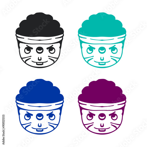 Icon of an imaginary child's head in various colors
