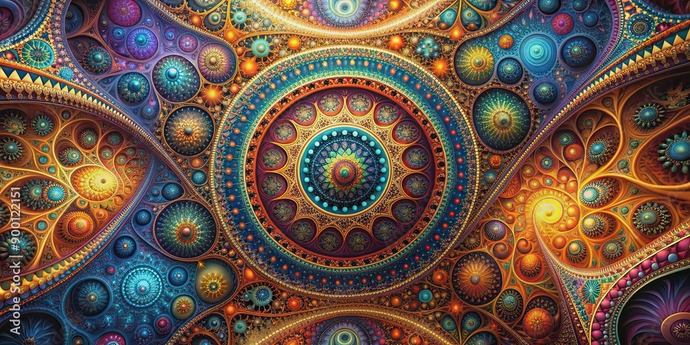 Fractal realms with intricate geometric patterns and vibrant colors, fractal art, abstract, digital, design, pattern Fractal realms with intricate geometric patterns and vibrant colors, fractal art, abstract, digital, design, pattern