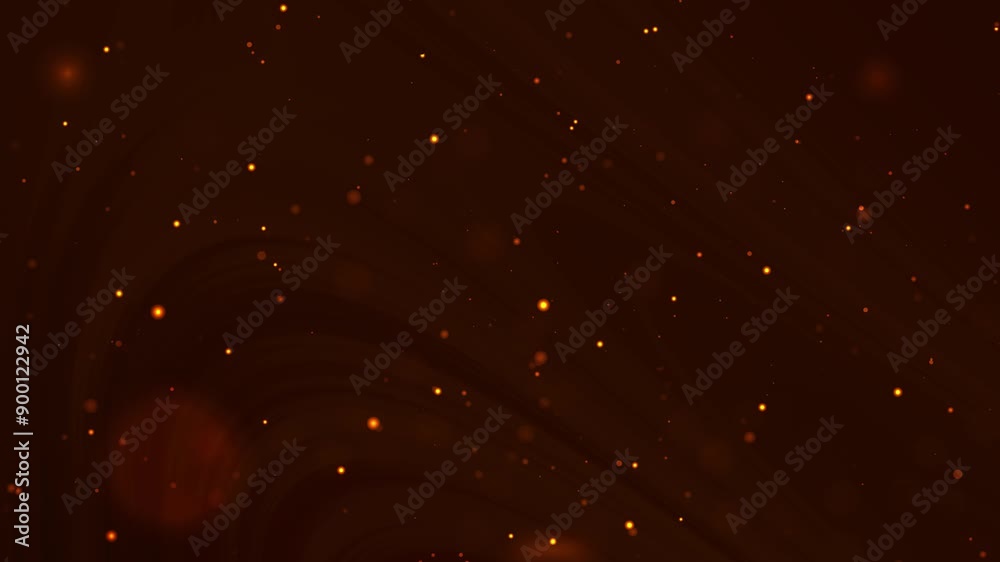 Orange particle background with glowing particles. Ideal for adding an elegant touch to holiday designs or magical themed projects. Sparkling and enchanting atmosphere