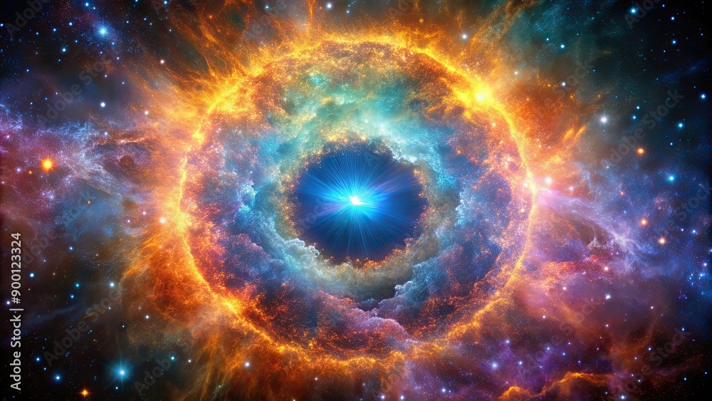Vibrant nebula and stunning supernova core in a star-studded cosmos, Galactic, Splendor, Nebula, Supernova, Core Vibrant nebula and stunning supernova core in a star-studded cosmos, Galactic, Splendor, Nebula, Supernova, Core
