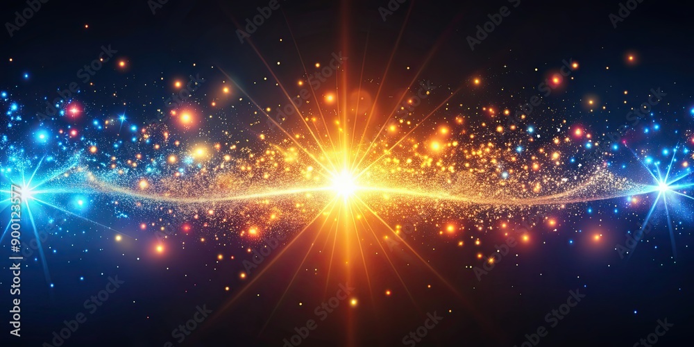 Fototapeta premium Abstract background with glowing particle effects, magic, particles, abstract, background, glowing, fantasy, mystical