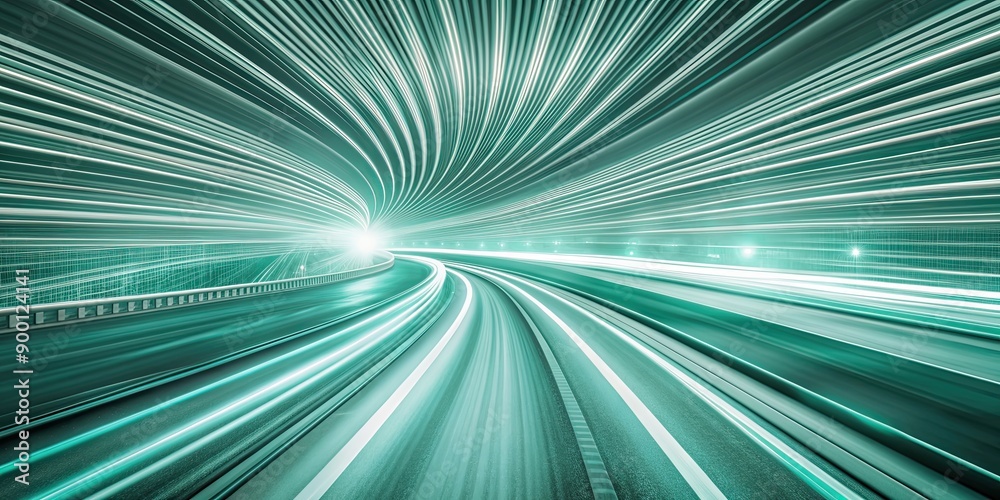 Abstract technology background with dynamic speed lines and glowing ...