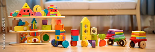 Assortment of Children's Learning Toys Enhancing Cognitive Skills