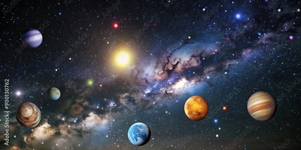 Enchanting photo of magical universe with stars, planets, and galaxies, beautiful, atmospheric, magic, universe, stars Enchanting photo of magical universe with stars, planets, and galaxies, beautiful, atmospheric, magic, universe, stars