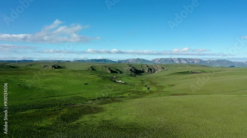 Aerial photography of the natural scenery of the Meiren Grassland in Gannan Tibetan Autonomous Region
 photo