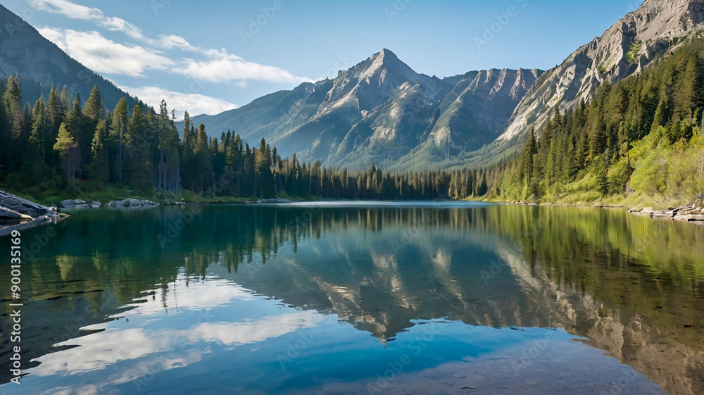 A majestic mountain range with snowcapped peaks and lush green valleys stretching endlessly A majestic mountain range with snowcapped peaks and lush green valleys stretching endlessly
