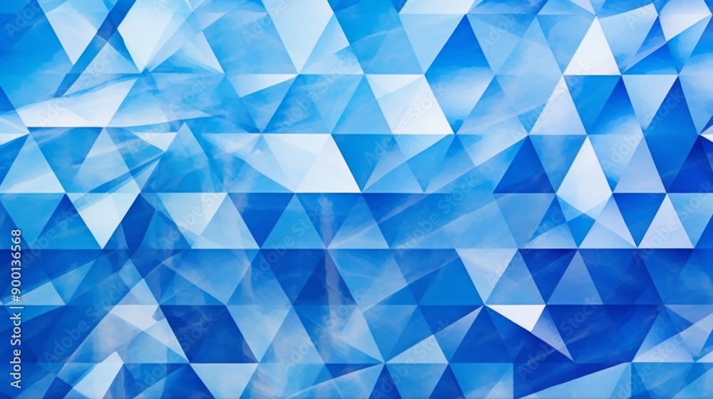 Fototapeta premium Abstract Blue Geometric Pattern