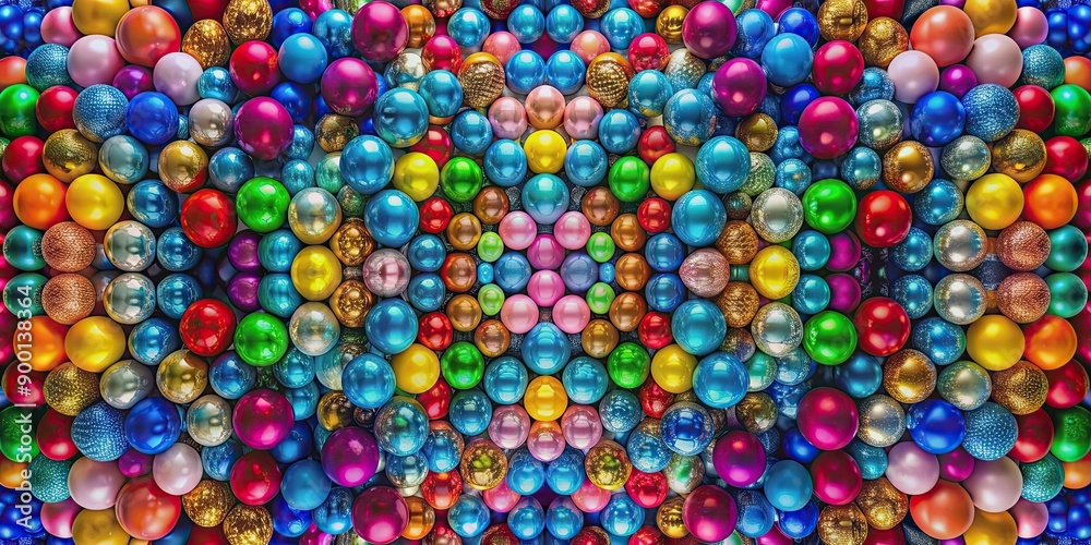 Symmetrical pattern of colorful balls arranged in a mirrored fashion, render, symmetrical, pattern, colorful, balls Symmetrical pattern of colorful balls arranged in a mirrored fashion, render, symmetrical, pattern, colorful, balls
