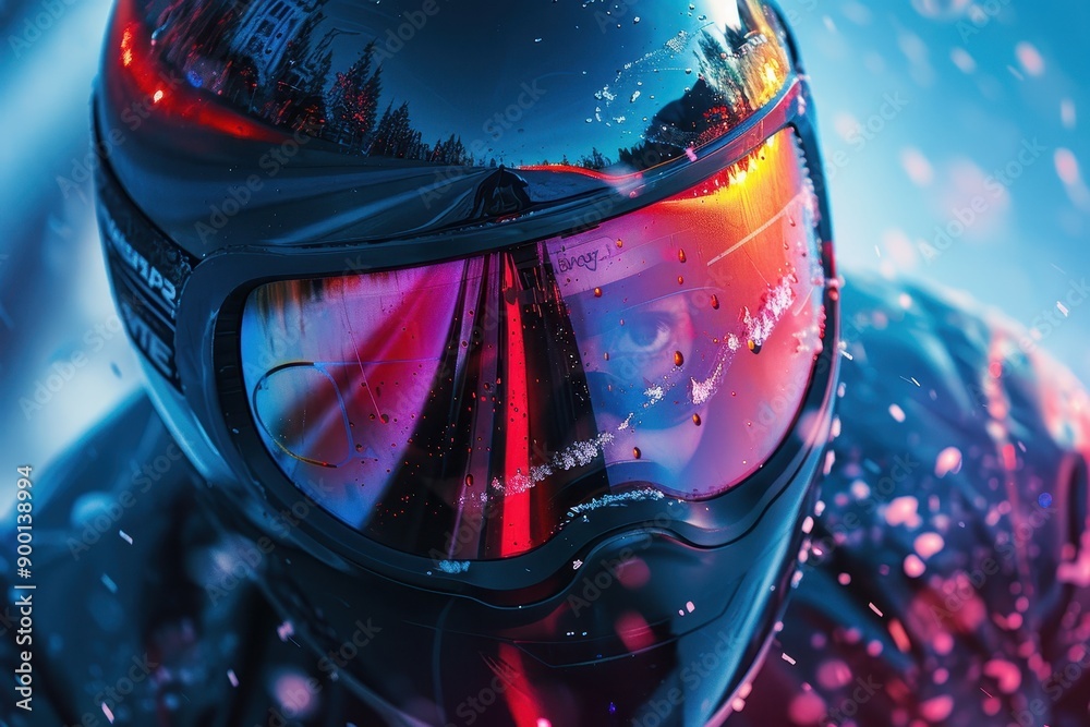 Close-up of a Goggles with a Blurred Background Close-up of a Goggles with a Blurred Background