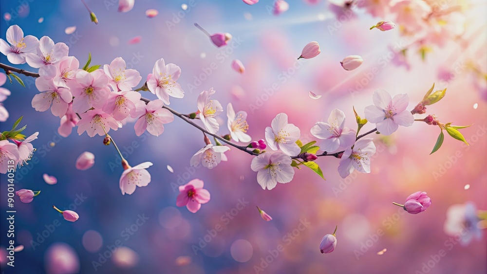 Flying cherry petals with a dreamy and poetic feel , Spring, nature, floral, romantic, beauty, delicate, pink, bloom, whimsical Flying cherry petals with a dreamy and poetic feel , Spring, nature, floral, romantic, beauty, delicate, pink, bloom, whimsical