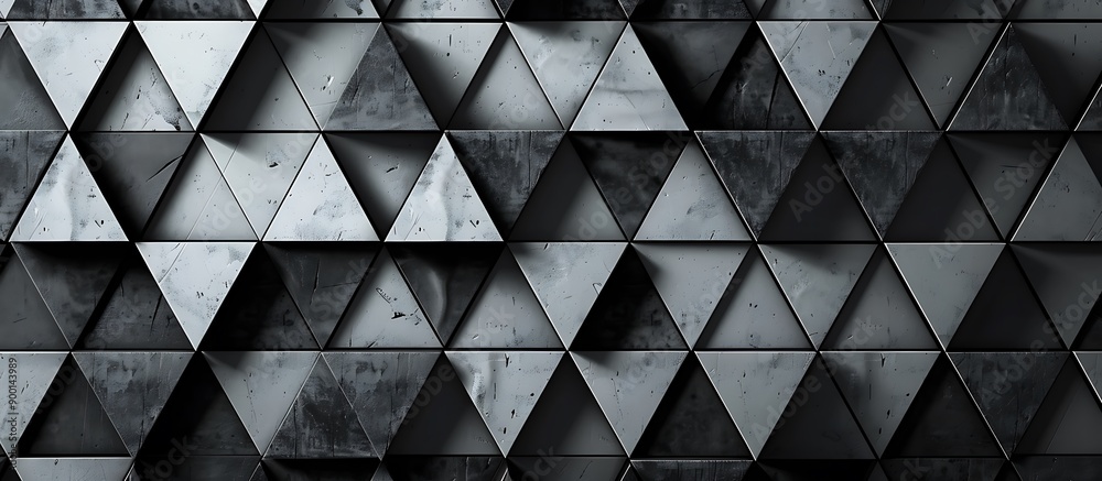 A modern abstract design with a pattern of interlocking triangles in shades of grey and black, creating a sleek and sophisticated look. A modern abstract design with a pattern of interlocking triangles in shades of grey and black, creating a sleek and sophisticated look.