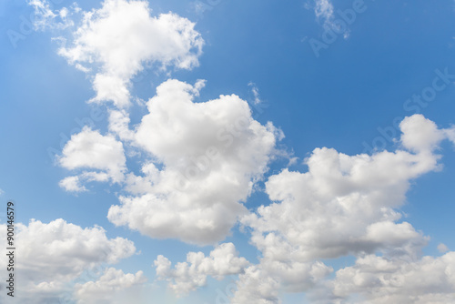 The extraordinary beauty of clouds in blue summer sky over northern Israel