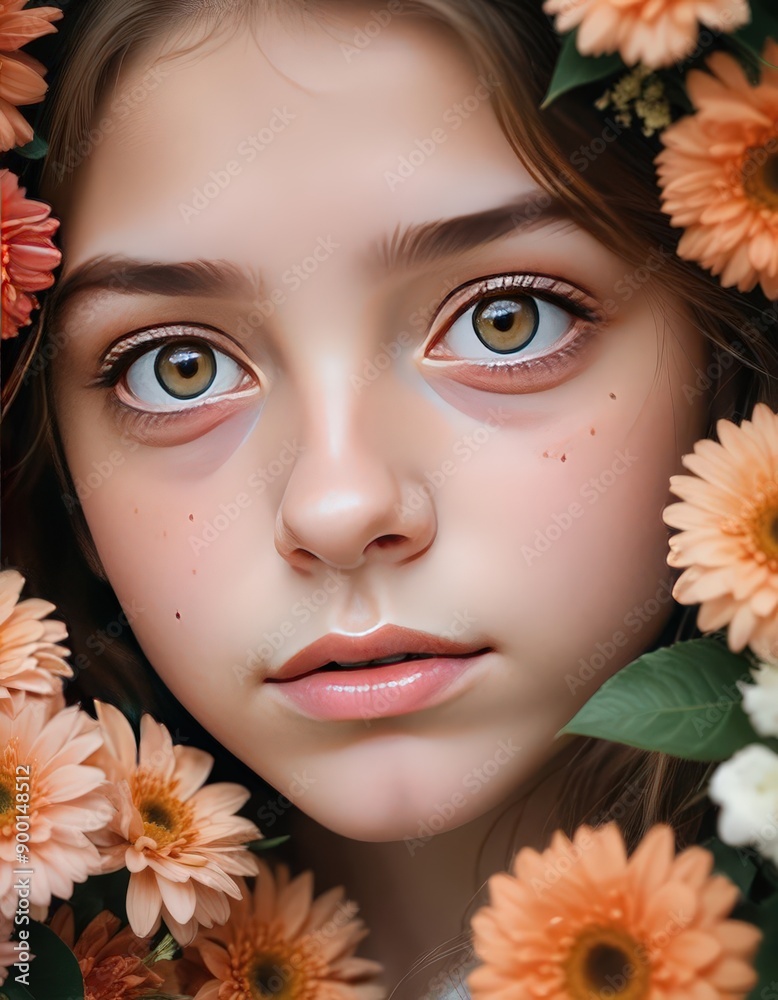 Skincare beauty. A young woman with a happy smile, Skincare beauty. A young woman with a happy smile,