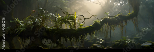 Symbiotic Elegance: An Ephemeral Journey of an Epiphyte Plant on Its Host Tree photo