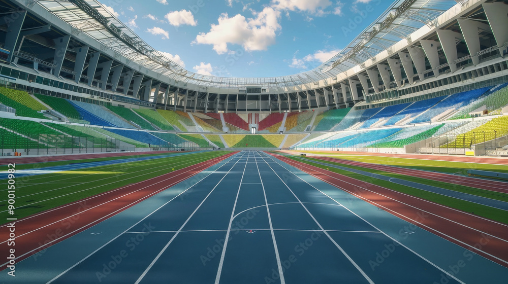 Running Lanes in a Marathon Stadium Running Lanes in a Marathon Stadium