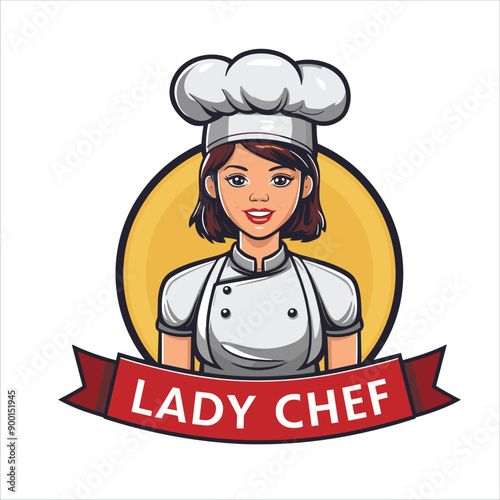 lady chef vector