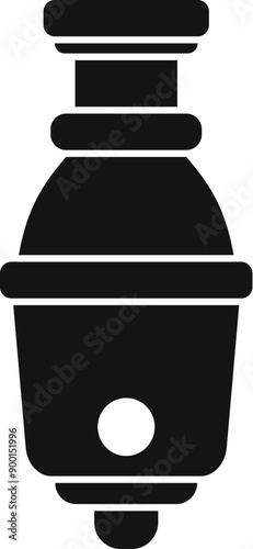 Simple black icon of a septic tank, a key component of a residential or commercial wastewater treatment system