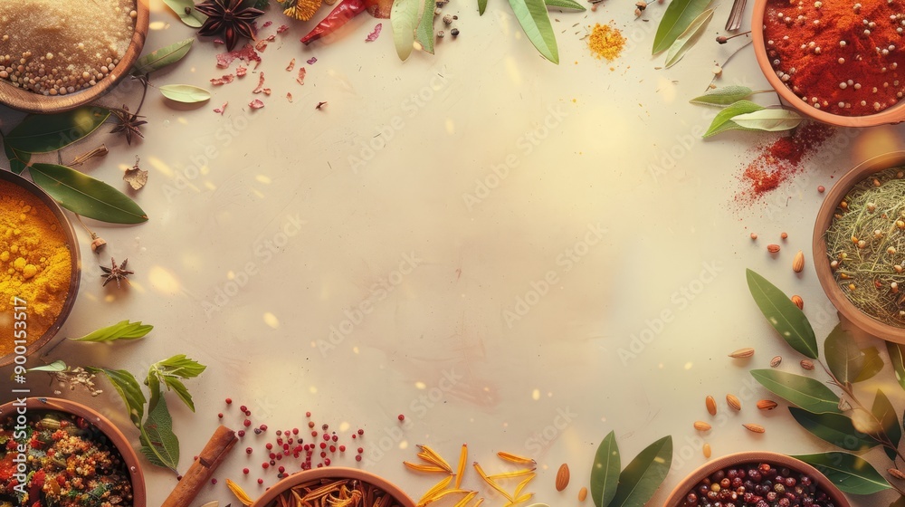 Indian circular food frame with copy-space, don't be crop image, copy space Indian circular food frame with copy-space, don't be crop image, copy space