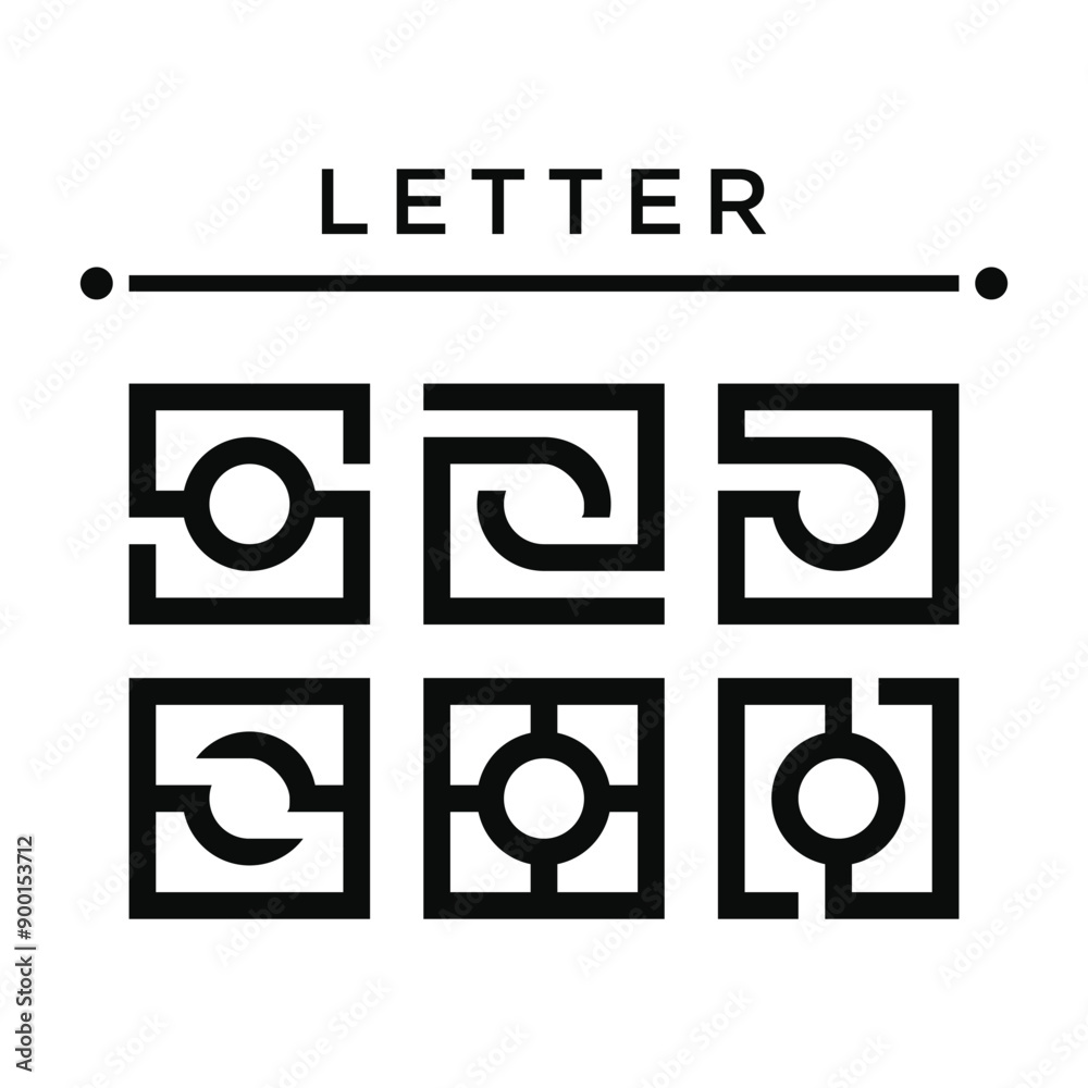 Set of logo design letter O with square style. Premium Vector Set of logo design letter O with square style. Premium Vector