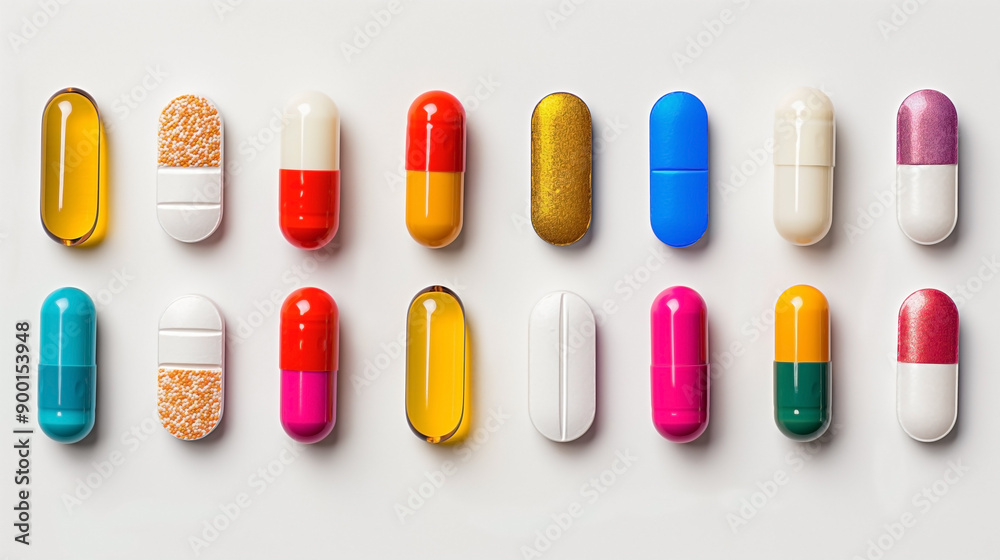 a set of different colorful pills isolated on a white or transparent background. a set of different colorful pills isolated on a white or transparent background.