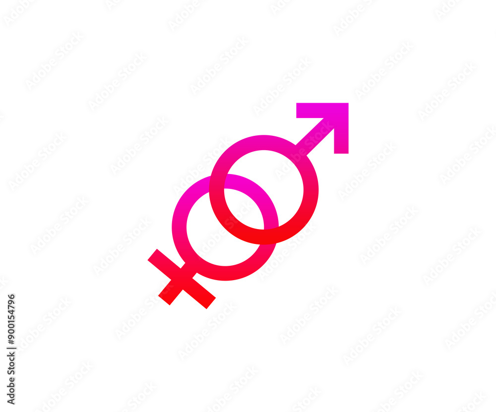 Male and female medically sign or symbol isolated on white background Male and female medically sign or symbol isolated on white background