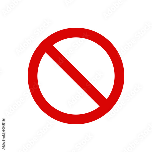 Free Download Icon symbol ban and forbidden. Circle sign stop entry and slash line isolated on white background. Mark prohibited. Round cross logo restrict entrance. Vector illustration - GFXLoad