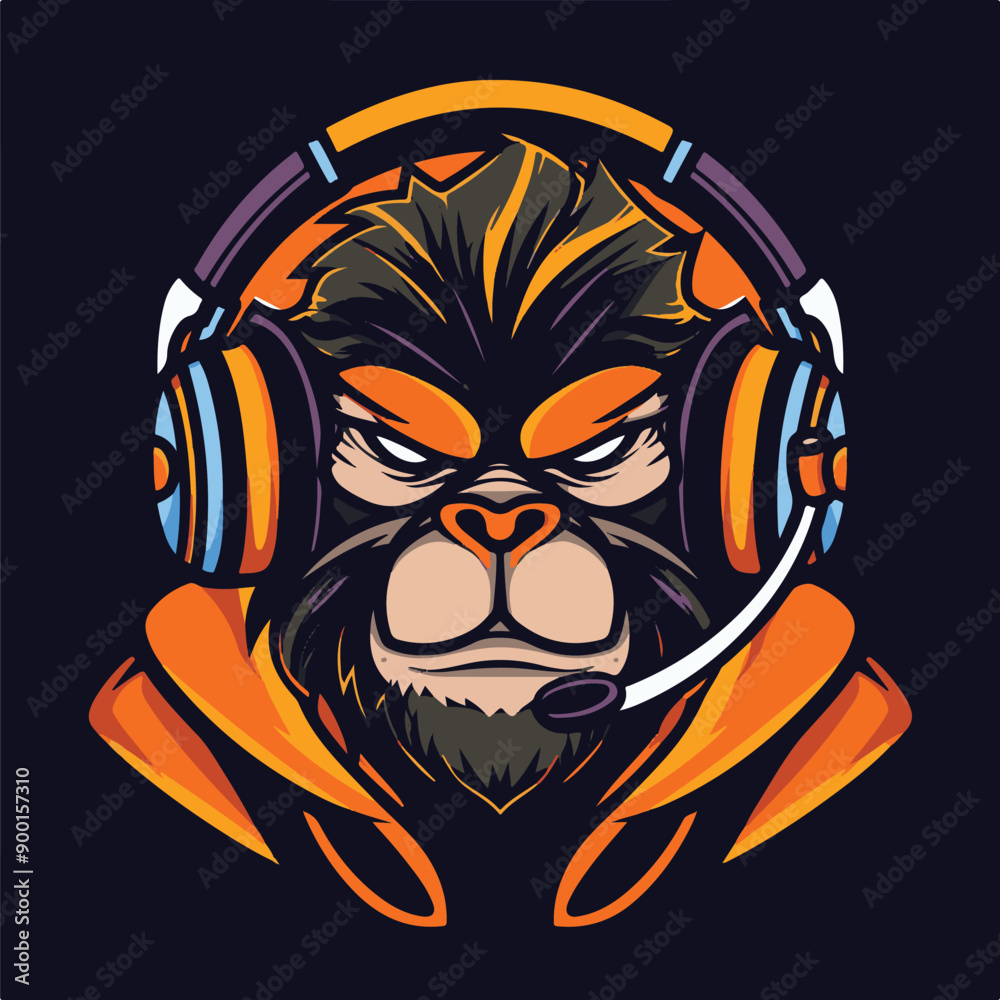 Obraz premium A animal mascot gaming logo 
