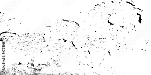 Damaged grunge old wall dust overlay black and white background. wall pattern scratch crake wall splatter ink grainy concrete