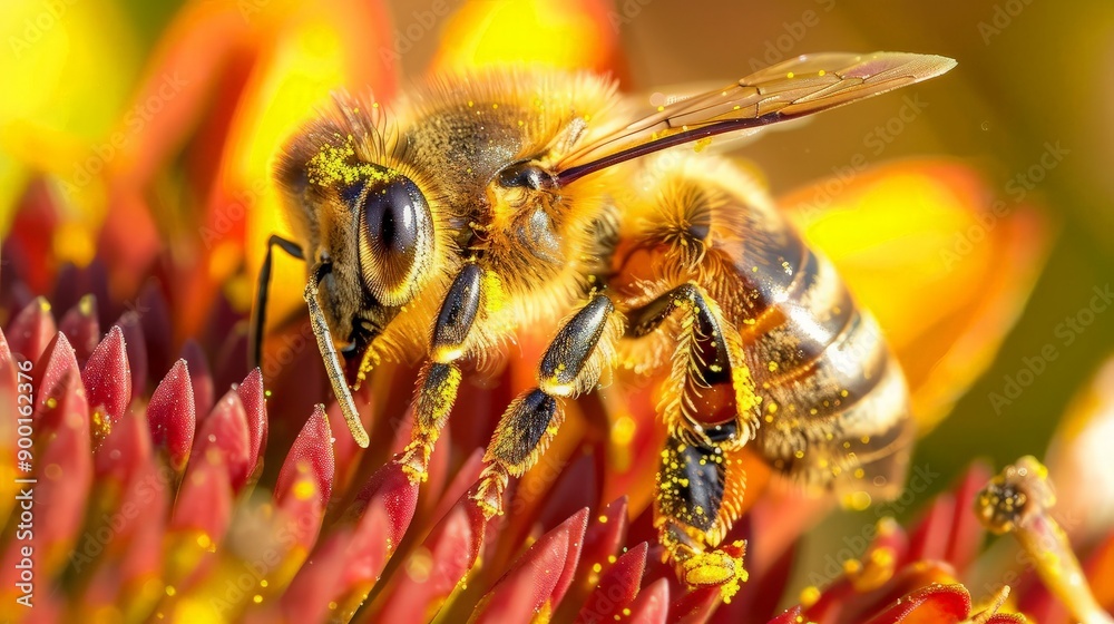 Fototapeta premium Honey Bee on a Flower