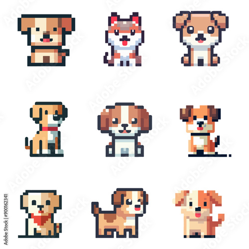 cute dog pixel